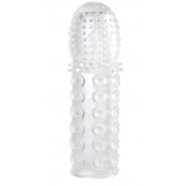 Прозрачная закрытая гелевая насадка - 13,5 см. - Toyfa Basic - в Мытищах купить с доставкой