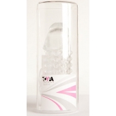 Гелевая прозрачная насадка с 2 отростками - 13 см. - Toyfa Basic - в Мытищах купить с доставкой