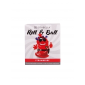 Стимулирующий презерватив-насадка Roll   Ball Strawberry - Sitabella - купить с доставкой в Мытищах