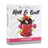 Стимулирующий презерватив-насадка Roll   Ball Raspberry - Sitabella - купить с доставкой в Мытищах