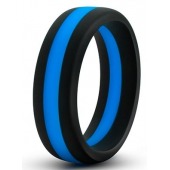 Черно-синее эрекционное кольцо Silicone Go Pro Cock Ring - Blush Novelties - в Мытищах купить с доставкой