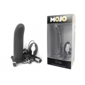 Черный страпон с вибратором Mojo Ghia - Seven Creations - купить с доставкой в Мытищах