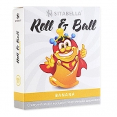 Стимулирующий презерватив-насадка Roll   Ball Banana - Sitabella - купить с доставкой в Мытищах