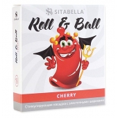 Стимулирующий презерватив-насадка Roll   Ball Cherry - Sitabella - купить с доставкой в Мытищах