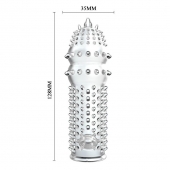 Закрытая прозрачная насадка Crystal sleeve - 14,2 см. - Erowoman-Eroman - в Мытищах купить с доставкой