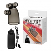 Дымчатая насадка-мастурбатор с вибрацией Vibrating Crystal Cap II - Baile - в Мытищах купить с доставкой