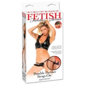 Черный податливый страпон Posable Partner Strap-On - 17,8 см. - Pipedream - купить с доставкой в Мытищах