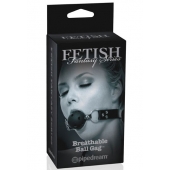 Черный кляп с дырочками Breathable Ball Gag - Pipedream - купить с доставкой в Мытищах