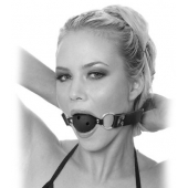 Черный кляп с дырочками Breathable Ball Gag - Pipedream - купить с доставкой в Мытищах
