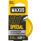 Презервативы с точками и рёбрами в железном кейсе MAXUS Special - 3 шт. - Maxus - купить с доставкой в Мытищах