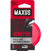 Ультратонкие презервативы в железном кейсе MAXUS Sensitive - 3 шт. - Maxus - купить с доставкой в Мытищах