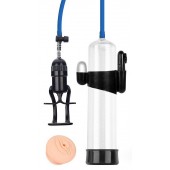 Прозрачная вакуумная вибропомпа Sex Expert с насадкой-вагиной - Sex Expert - в Мытищах купить с доставкой