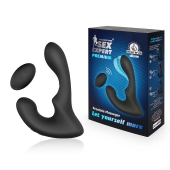 Черный силиконовый вибромассажер простаты с пультом ДУ - Sex Expert - в Мытищах купить с доставкой