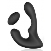 Черный силиконовый вибромассажер простаты с пультом ДУ - Sex Expert - в Мытищах купить с доставкой