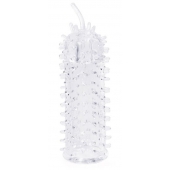 Закрытая рельефная насадка Crystal sleeve с усиками - 12 см. - Erowoman-Eroman - в Мытищах купить с доставкой