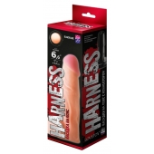 Телесная насадка на Harness с коннектором BLACK LINE - 17 см. - LOVETOY (А-Полимер) - купить с доставкой в Мытищах