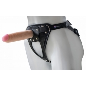 Черный пояс-трусики с насадкой  Soft-Принц  - 17 см. - LOVETOY (А-Полимер) - купить с доставкой в Мытищах