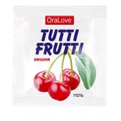 Пробник гель-смазки Tutti-frutti с вишнёвым вкусом - 4 гр. - Биоритм - купить с доставкой в Мытищах