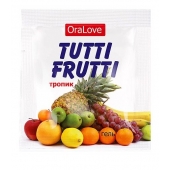 Пробник гель-смазки Tutti-frutti со вкусом тропических фруктов - 4 гр. - Биоритм - купить с доставкой в Мытищах