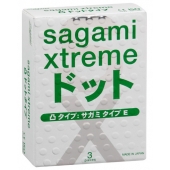 Презервативы Sagami Xtreme SUPER DOTS с точками - 3 шт. - Sagami - купить с доставкой в Мытищах