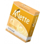 Презервативы Arlette Dotted с точечной текстурой - 3 шт. - Arlette - купить с доставкой в Мытищах