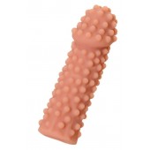 Телесная реалистичная насадка KOKOS Extreme Sleeve 10 с дополнительной стимуляцией - 14,7 см. - KOKOS - в Мытищах купить с доставкой