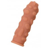 Телесная реалистичная насадка KOKOS Extreme Sleeve 11 с дополнительной стимуляцией - 12,7 см. - KOKOS - в Мытищах купить с доставкой