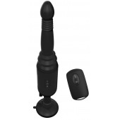 Черный вибромассажер с функцией поступательных движений Ass Thruster - Pipedream - купить с доставкой в Мытищах