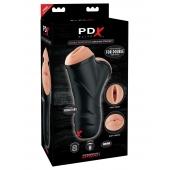 Мастурбатор в колбе с двумя тоннелями Double Penetration Vibrating Stroker - Pipedream - в Мытищах купить с доставкой