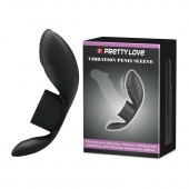 Черное кольцо на пенис с вибрацией Vibration Penis Sleeve - Baile - в Мытищах купить с доставкой