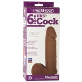 Насадка-мулат для трусиков Vac-U-Lock 6  ULTRASKYN Cock - 17,3 см. - Doc Johnson - купить с доставкой в Мытищах