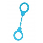 Голубые силиконовые наручники A-Toys без ключа - A-toys - купить с доставкой в Мытищах