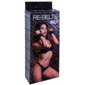 Черные кожаные наручники Naila - Rebelts - купить с доставкой в Мытищах