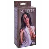 Коричневый поводок и чокер с кольцом Sofi - Rebelts - купить с доставкой в Мытищах