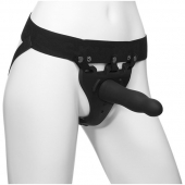 Черный полый вибрострапон Body Extensions BE Aroused - 17,78 см. - Doc Johnson - купить с доставкой в Мытищах