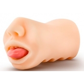 Телесный мастурбатор-ротик с язычком Oral Anne - Blush Novelties - в Мытищах купить с доставкой