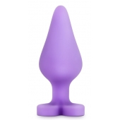 Фиолетовая анальная пробка Naughty Candy Heart Do Me Now - 8,9 см. - Blush Novelties - купить с доставкой в Мытищах