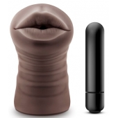 Коричневый мастурбатор-ротик Heather - Blush Novelties - в Мытищах купить с доставкой