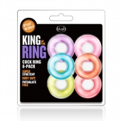 Набор из 6 эрекционных колец King of the Ring - Blush Novelties - в Мытищах купить с доставкой