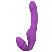 Фиолетовый безремневой вибрострапон DOUBLE DIPPER - Dream Toys - купить с доставкой в Мытищах