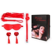 Пикантный набор БДСМ из 4 предметов в красном цвете - Notabu - купить с доставкой в Мытищах