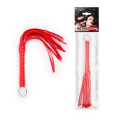 Красная плеть с рукоятью в оплетке - 28 см. - Notabu - купить с доставкой в Мытищах