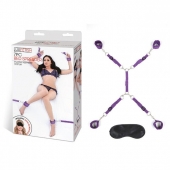 Фиолетовый набор фиксаций на кровати Classic Bedspreader - Lux Fetish - купить с доставкой в Мытищах