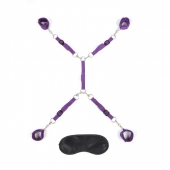 Фиолетовый набор фиксаций на кровати Classic Bedspreader - Lux Fetish - купить с доставкой в Мытищах