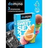 Презервативы для орального секса DOMINO Sweet Sex с ароматом мороженого - 3 шт. - Domino - купить с доставкой в Мытищах