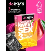Презервативы для орального секса DOMINO Sweet Sex с ароматом манго - 3 шт. - Domino - купить с доставкой в Мытищах