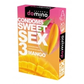 Презервативы для орального секса DOMINO Sweet Sex с ароматом манго - 3 шт. - Domino - купить с доставкой в Мытищах