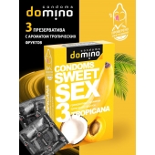 Презервативы для орального секса DOMINO Sweet Sex с ароматом тропических фруктов - 3 шт. - Domino - купить с доставкой в Мытищах