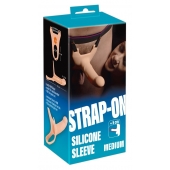 Силиконовый полый страпон на ремнях Silicone Strap-on - 16 см. - Orion - купить с доставкой в Мытищах