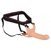 Силиконовый полый страпон на ремнях Silicone Strap-on - 16 см. - Orion - купить с доставкой в Мытищах